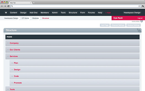 Image of ExpressionEngine Dashboard